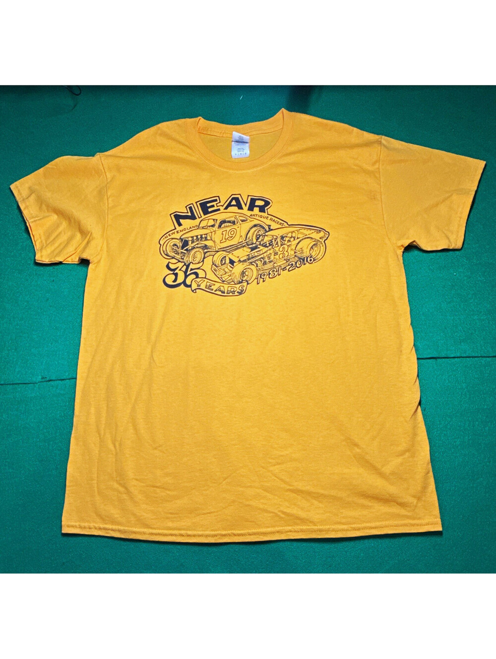NEAR NewEngland Antique Racers Shirt Mens Large L Gold 35th Anniv Racin